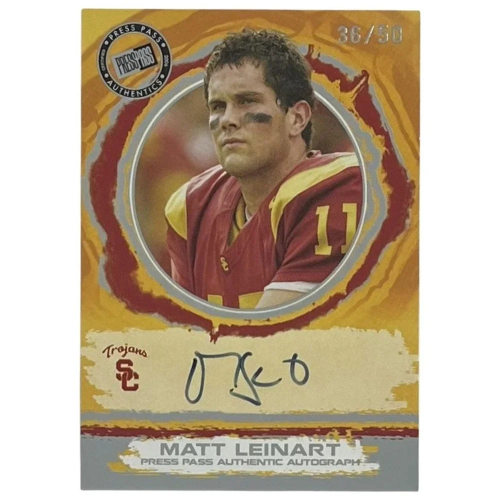 2006 Press Pass Auto Target Exclusive Matt Leinart USC Trojans /50
